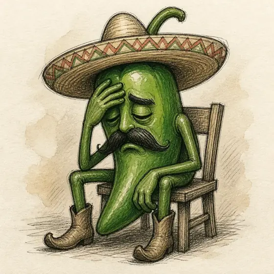 Jose doing an exhausted facepalm